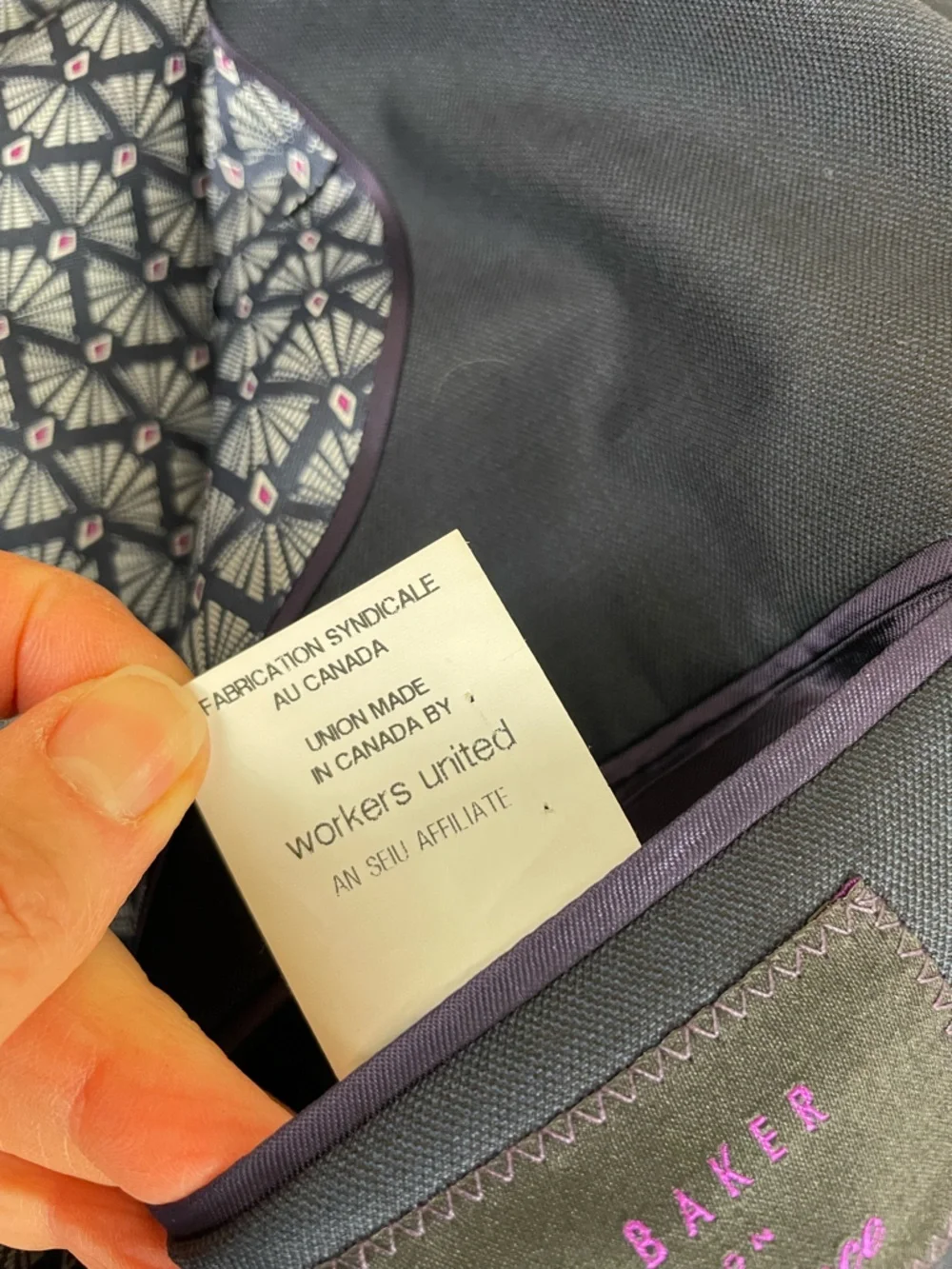 Ted baker navy blue light weight wool blazer 40 s